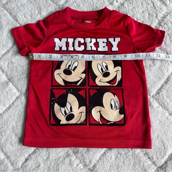 Disney | Red Mickey Mouse Faces & Emotions Short Sleeve Tee | Size 12 Months - Picture 7 of 8